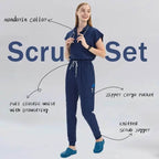 Elevate Your Workday with the Ultimate 10-Pocket Women's Scrubs Set for Style and Comfort