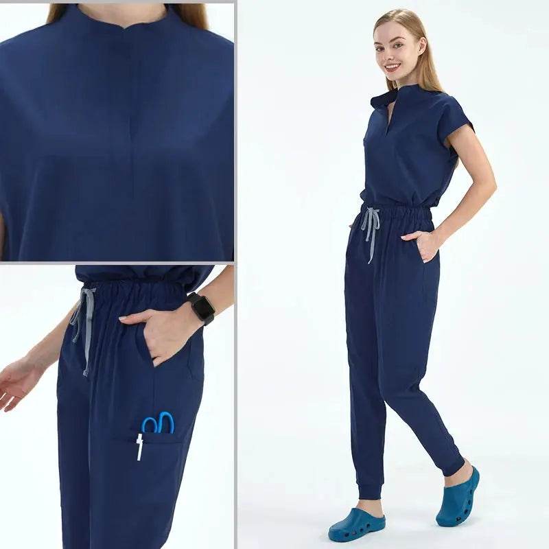 Elevate Your Workday with the Ultimate 10-Pocket Women's Scrubs Set for Style and Comfort