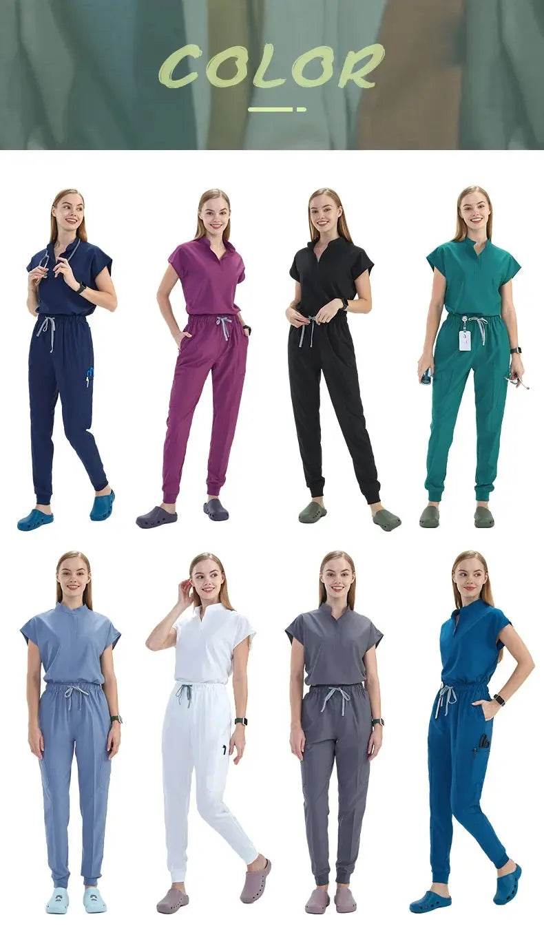 Elevate Your Workday with the Ultimate 10-Pocket Women's Scrubs Set for Style and Comfort