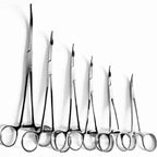 Curved or Straight Stainless-Steel, Locking Pick-Ups: Kelly, Ochsner, Halsted, Hartman, Crile, Pean