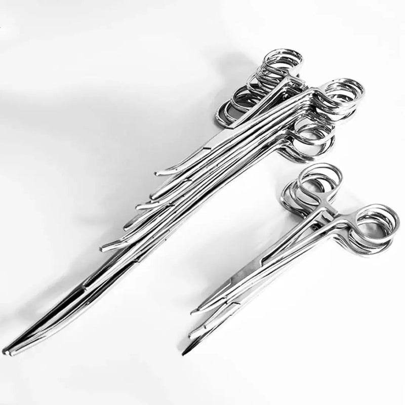 Curved or Straight Stainless-Steel, Locking Pick-Ups: Kelly, Ochsner, Halsted, Hartman, Crile, Pean