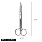 12.5/14cm Remove Suture Scissors Stainless Steel Medical Scissors Trim Crescent Notch Scissors Straight 14cm