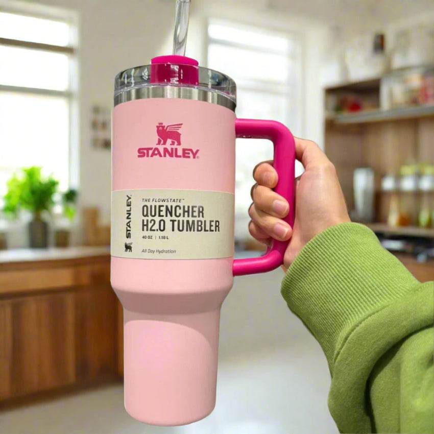 Stanley Quencher H2.0 40 oz Tumbler with Handle and Straw and Flow-state 3-Position Lid Flamingo 1 40oz 1.1L