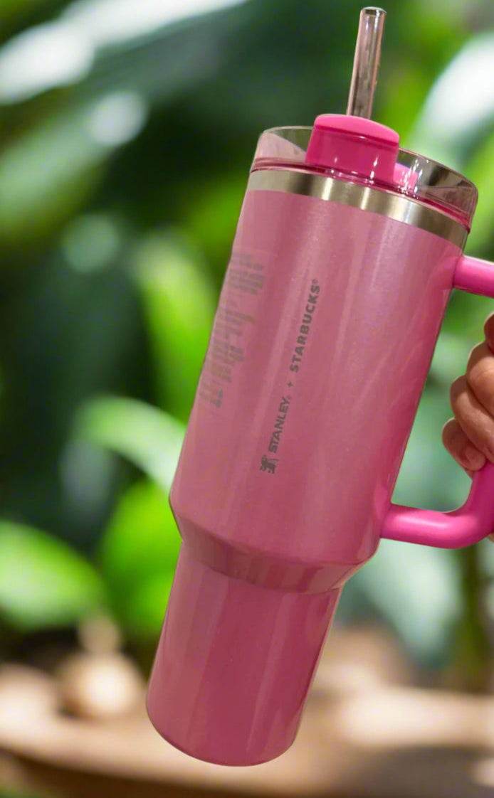 Stanley Quencher H2.0 40 oz Tumbler with Handle and Straw and Flow-state 3-Position Lid X PINK 40oz 1.1L
