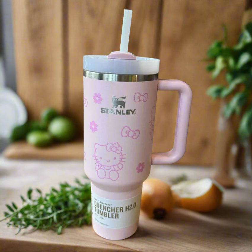 Stanley Quencher H2.0 40 oz Tumbler with Handle and Straw and Flow-state 3-Position Lid Pink 1 40oz 1.1L