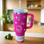 Stanley Quencher H2.0 40 oz Tumbler with Handle and Straw and Flow-state 3-Position Lid Hot pink 1 40oz 1.1L