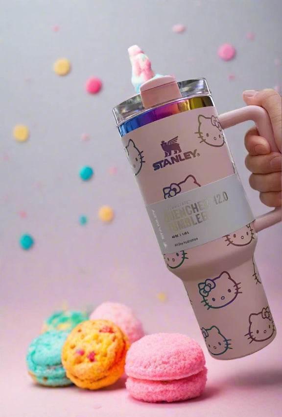 Stanley Quencher H2.0 40 oz Tumbler with Handle and Straw and Flow-state 3-Position Lid Pink 40oz 1.1L