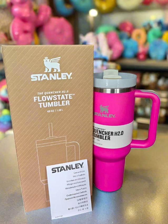 Stanley Quencher H2.0 40 oz Tumbler with Handle and Straw and Flow-state 3-Position Lid Hot Pink 40oz 1.1L