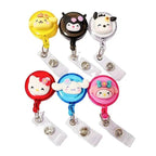 Anime Sanrio Hello Kitty Badge Reel Retractable ID Badge Holder With 360 Rotating Alligator Clip Nurse Name Credential Holder