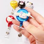 Anime Sanrio Hello Kitty Badge Reel Retractable ID Badge Holder With 360 Rotating Alligator Clip Nurse Name Credential Holder