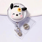 Anime Sanrio Hello Kitty Badge Reel Retractable ID Badge Holder With 360 Rotating Alligator Clip Nurse Name Credential Holder Pochacco CHINA