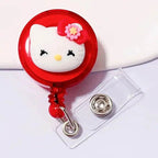 Anime Sanrio Hello Kitty Badge Reel Retractable ID Badge Holder With 360 Rotating Alligator Clip Nurse Name Credential Holder Hello Kitty CHINA