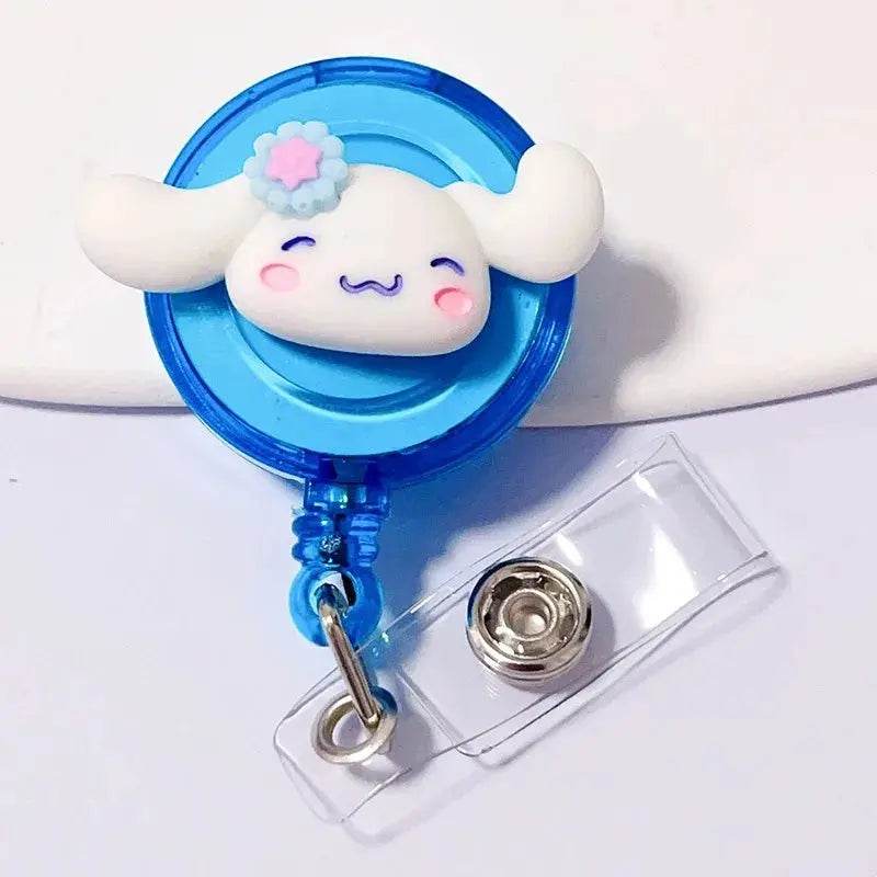 Anime Sanrio Hello Kitty Badge Reel Retractable ID Badge Holder With 360 Rotating Alligator Clip Nurse Name Credential Holder Cinnamoroll CHINA