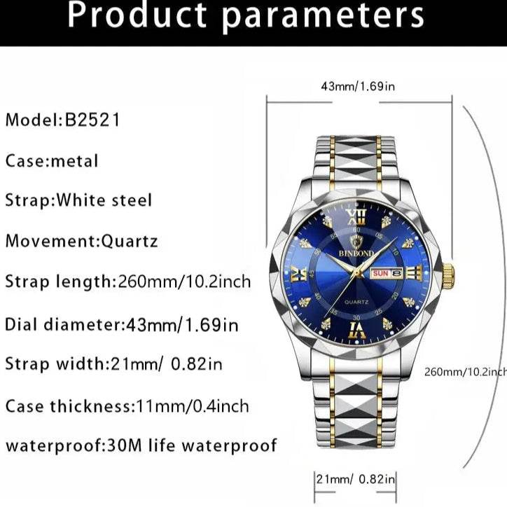Top Brand Luxury Fashion Quartz Watch for Men