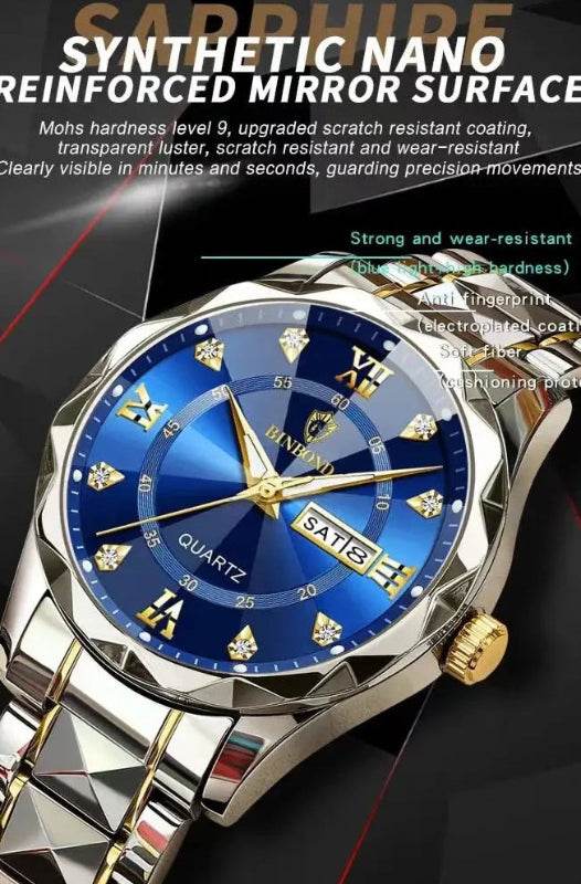 Top Brand Luxury Fashion Quartz Watch for Men