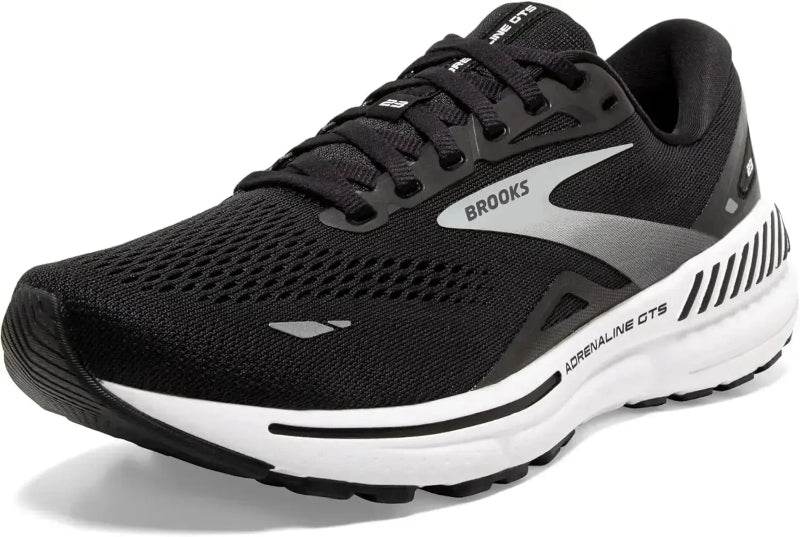 Brooks Men’s Adrenaline GTS 23 Marathon Special Running Shoes Black and White