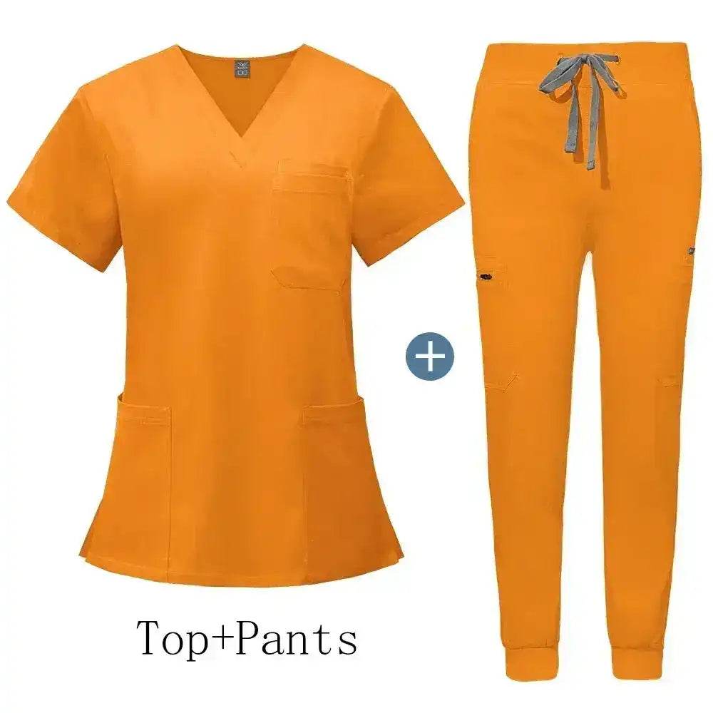 Comfort and Professionalism with Anti-Wrinkle Nursing Scrubs for Long Shifts 42118-Mango