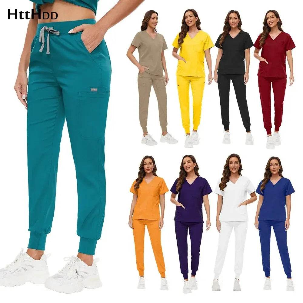 Comfortable and Colorful, Slim Fit, Women's Scrubs Sets, Jogger Style Pants