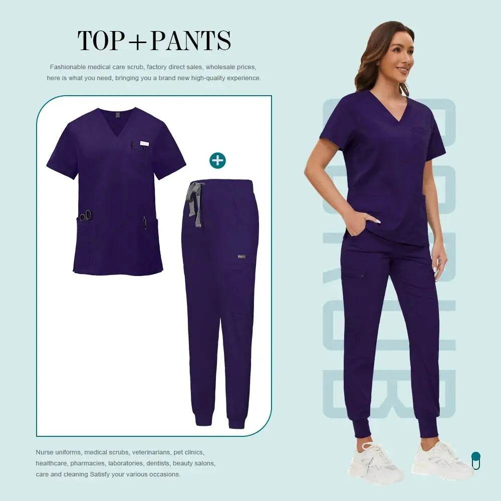 Comfortable and Colorful, Slim Fit, Women's Scrubs Sets, Jogger Style Pants