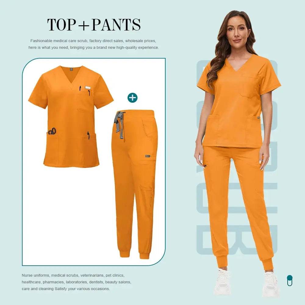Comfortable and Colorful, Slim Fit, Women's Scrubs Sets, Jogger Style Pants