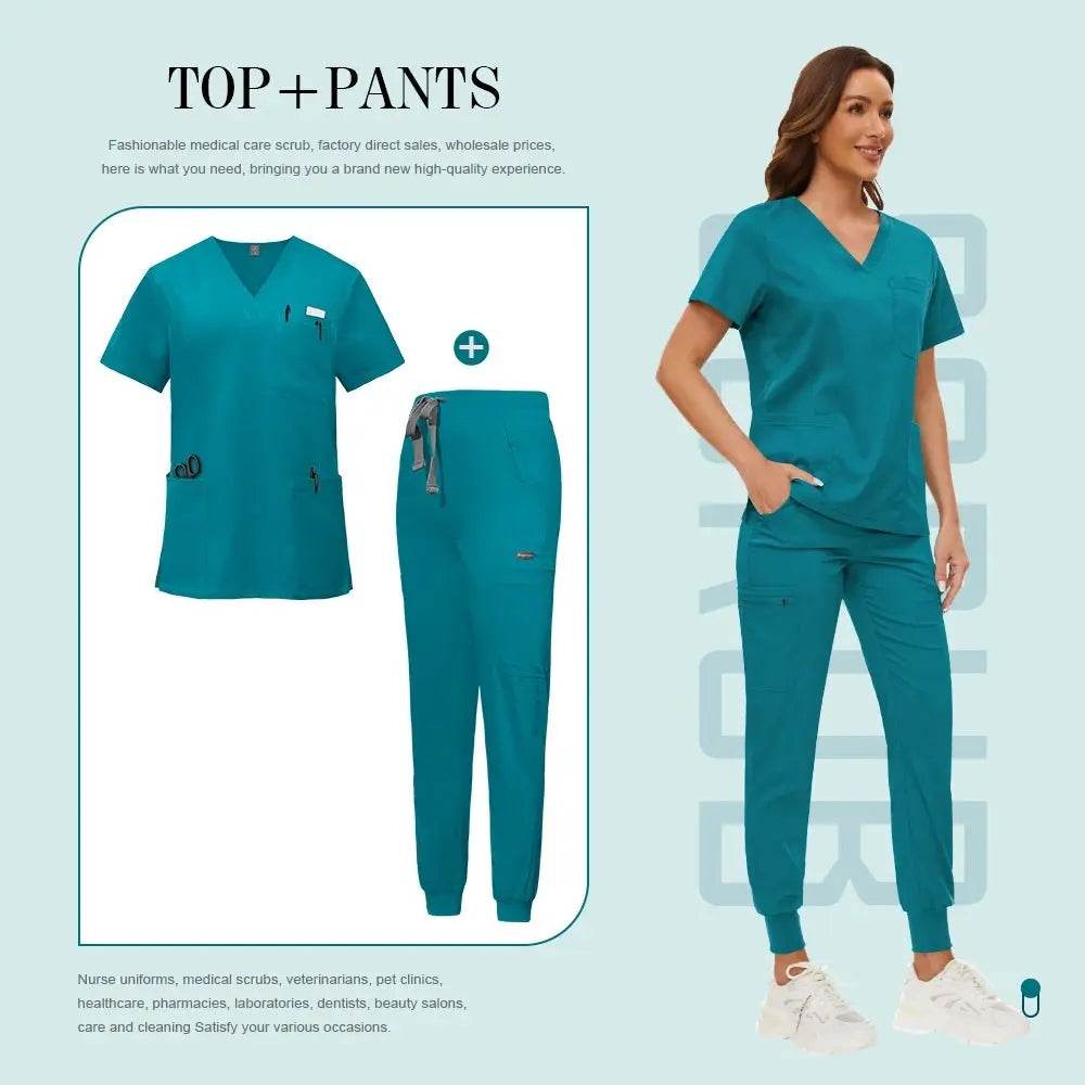 Comfortable and Colorful, Slim Fit, Women's Scrubs Sets, Jogger Style Pants