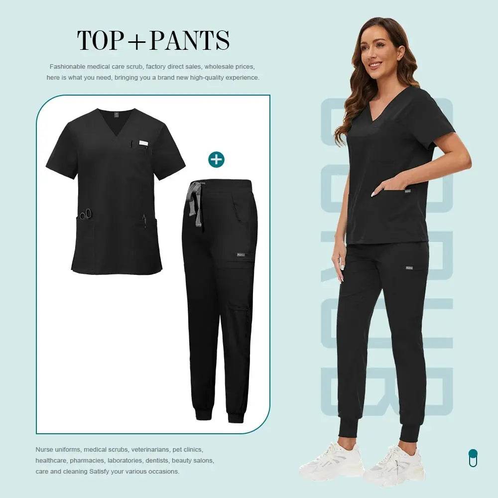 Comfortable and Colorful, Slim Fit, Women's Scrubs Sets, Jogger Style Pants