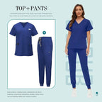 Comfortable and Colorful, Slim Fit, Women's Scrubs Sets, Jogger Style Pants 42118-Royal blue
