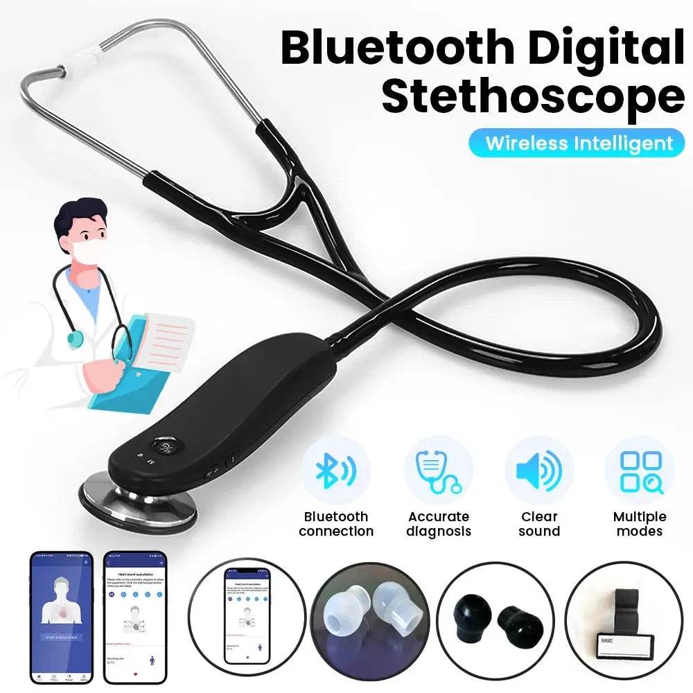 Digital Bluetooth Wireless Intelligent Electronic Stethoscope 40x Magnification-Comes With App