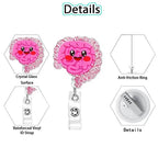 Anatomy Retractable Nurse Badge Reel, Clip Badge Holder, ID Card Holder