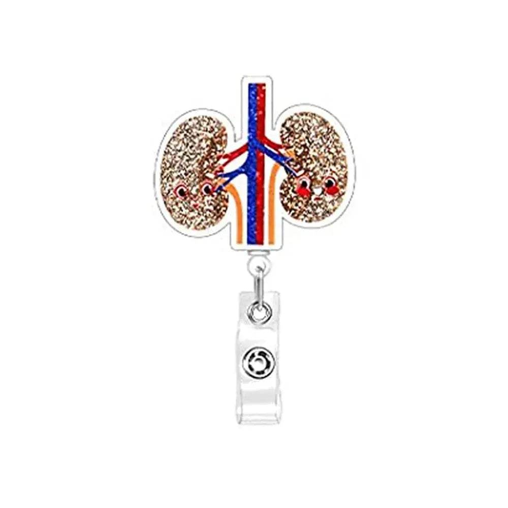 Anatomy Retractable Nurse Badge Reel, Clip Badge Holder, ID Card Holder