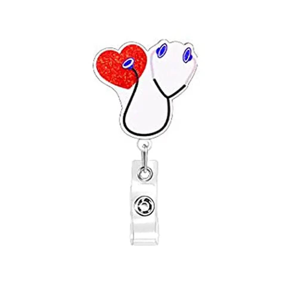Anatomy Retractable Nurse Badge Reel, Clip Badge Holder, ID Card Holder