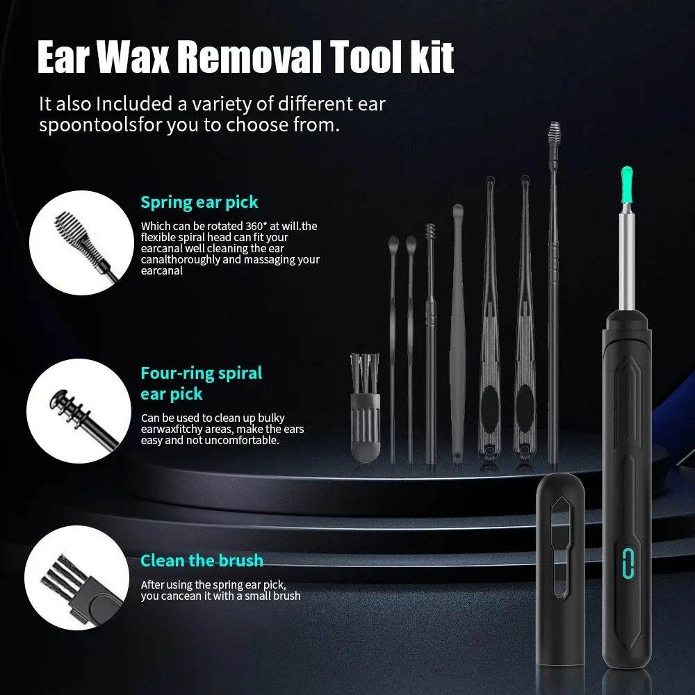 Camera Otoscope Earpick Set, USB C Charging Endoscope