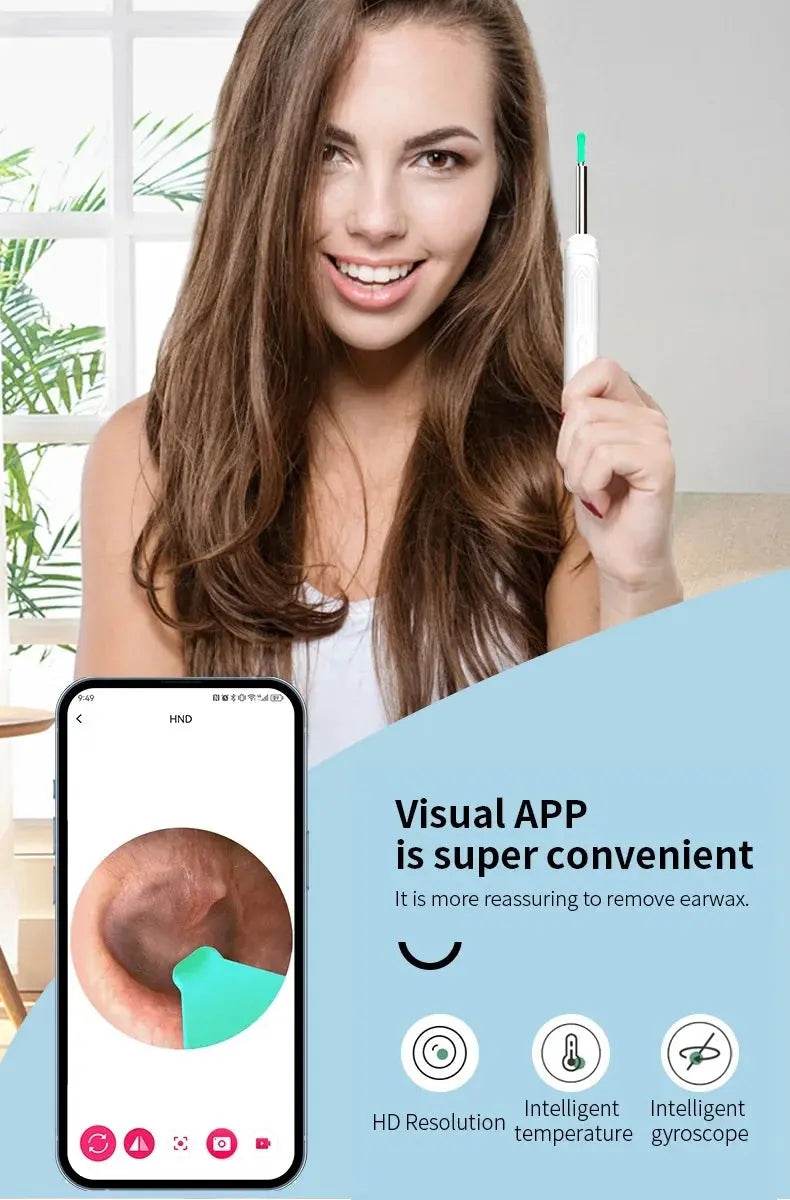 Camera Otoscope Earpick Set, USB C Charging Endoscope