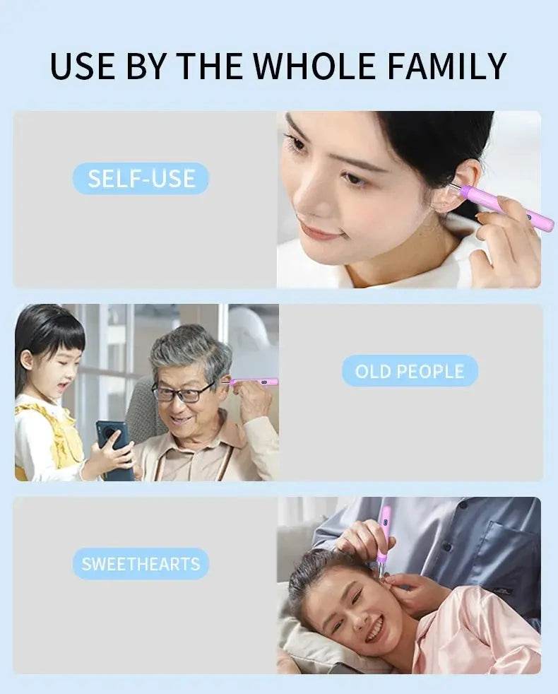 Camera Otoscope Earpick Set, USB C Charging Endoscope