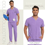 Professional Unisex Scrubs Set for Ultimate Comfort and Functionality 42168-Purple