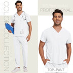 Professional Unisex Scrubs Set for Ultimate Comfort and Functionality 42168-White