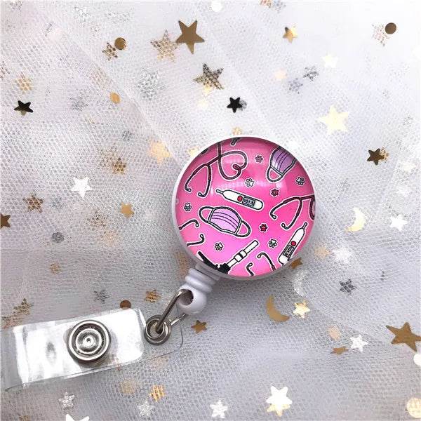New Arrival Top Quality Retractable Doctor Nurse Badge Reel Fashion Cartoon cute Students ID Card Badge Holder Y02