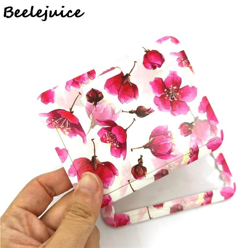 Red Flowers Art Retractable Badge Reel Lanyard Nurse ID Business Credit Card Work Card Badge Holder Office Student Clips ID Card