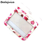 Red Flowers Art Retractable Badge Reel Lanyard Nurse ID Business Credit Card Work Card Badge Holder Office Student Clips ID Card