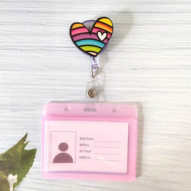 New Nurse Doctor Retractable Badge Reel with Horizontal Style Students ID Business Card Work Card Badge Holder Office Supplies