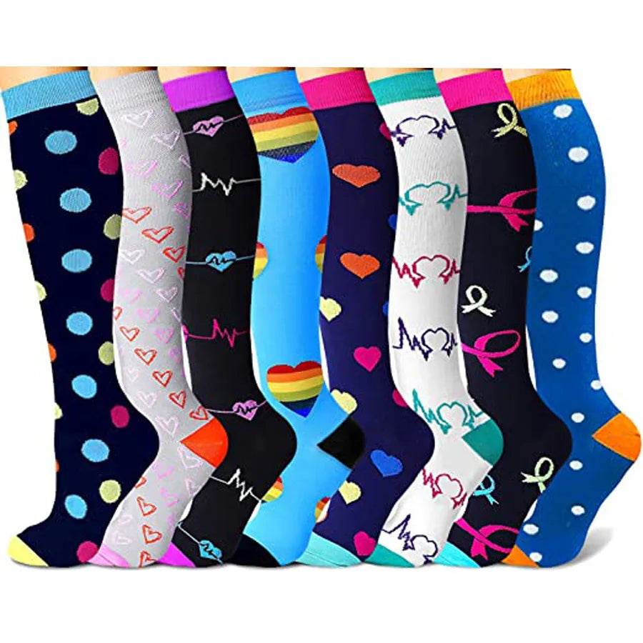 Men Women Socks Compression Socks Elastic Sports Beautiful Leg Nurse Stocking Jogging Climbing Cycling Flight Excercise