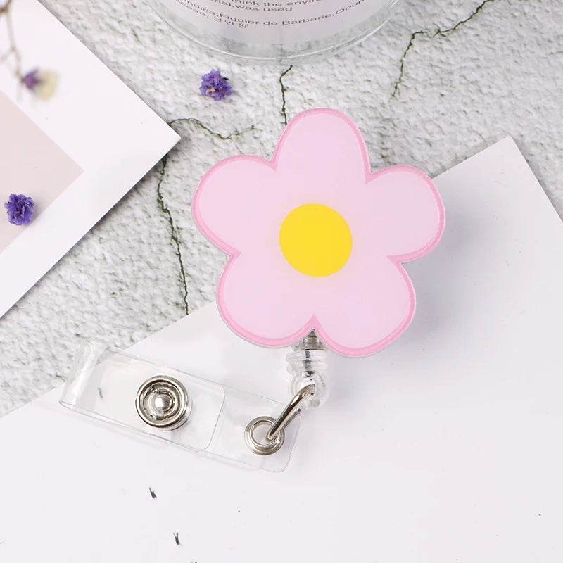 New Nurse Doctor Retractable Badge Reel with Horizontal Style Students ID Business Card Work Card Badge Holder Office Supplies