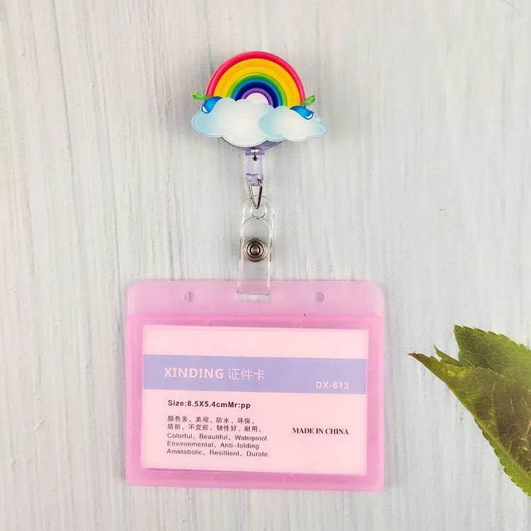 New Nurse Doctor Retractable Badge Reel with Horizontal Style Students ID Business Card Work Card Badge Holder Office Supplies