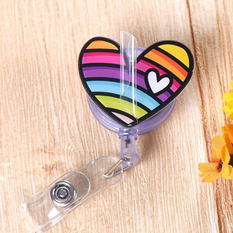 New Nurse Doctor Retractable Badge Reel with Horizontal Style Students ID Business Card Work Card Badge Holder Office Supplies