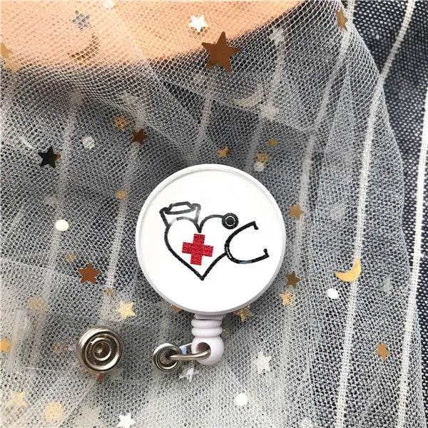 New Arrival Top Quality Retractable Doctor Nurse Badge Reel Fashion Cartoon cute Students ID Card Badge Holder Y21