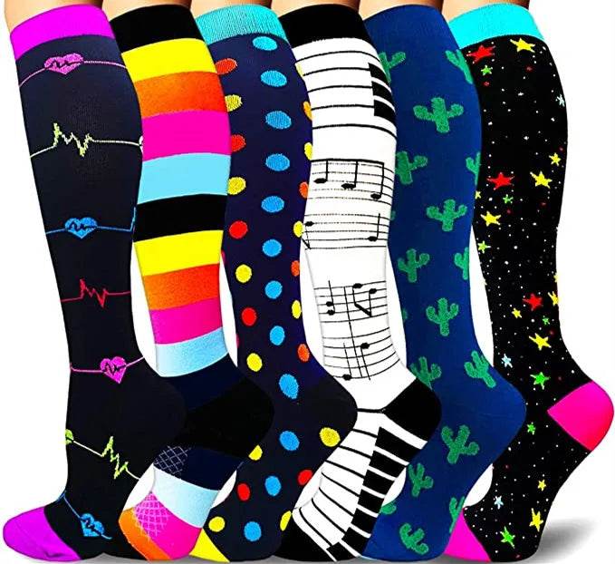 Men Women Socks Compression Socks Elastic Sports Beautiful Leg Nurse Stocking Jogging Climbing Cycling Flight Excercise