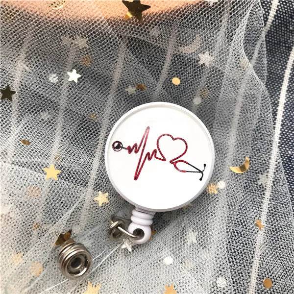 New Arrival Top Quality Retractable Doctor Nurse Badge Reel Fashion Cartoon cute Students ID Card Badge Holder Y22