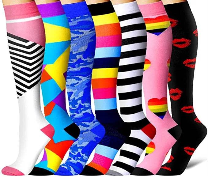 Men Women Socks Compression Socks Elastic Sports Beautiful Leg Nurse Stocking Jogging Climbing Cycling Flight Excercise