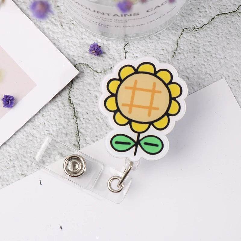 New Nurse Doctor Retractable Badge Reel with Horizontal Style Students ID Business Card Work Card Badge Holder Office Supplies