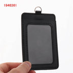 Luxury quality 610 PU Leather material double card sleeve ID Badge Case Clear Bank Credit Card Badge Holder Accessories PU-A12